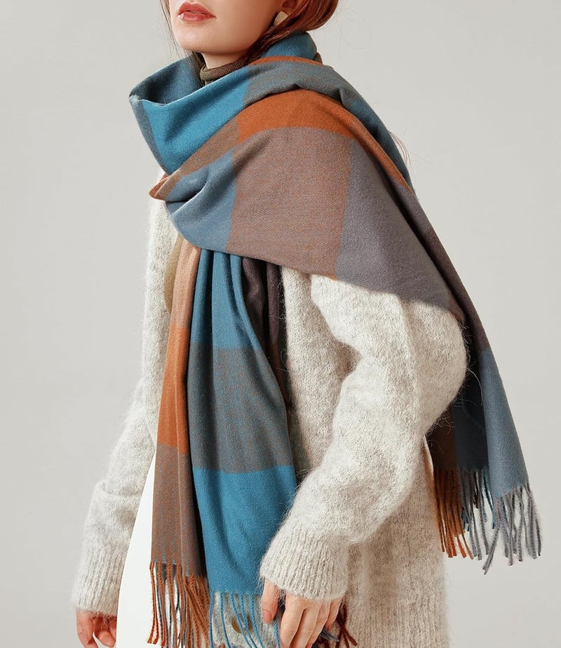 BLATIAL Store Womens Scarf Winter Blanket Large Scarves Thick Soft Warm Plaid Chunky Scarfs - Image 2